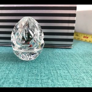 Waterford crystal egg with surprise Christmas tree